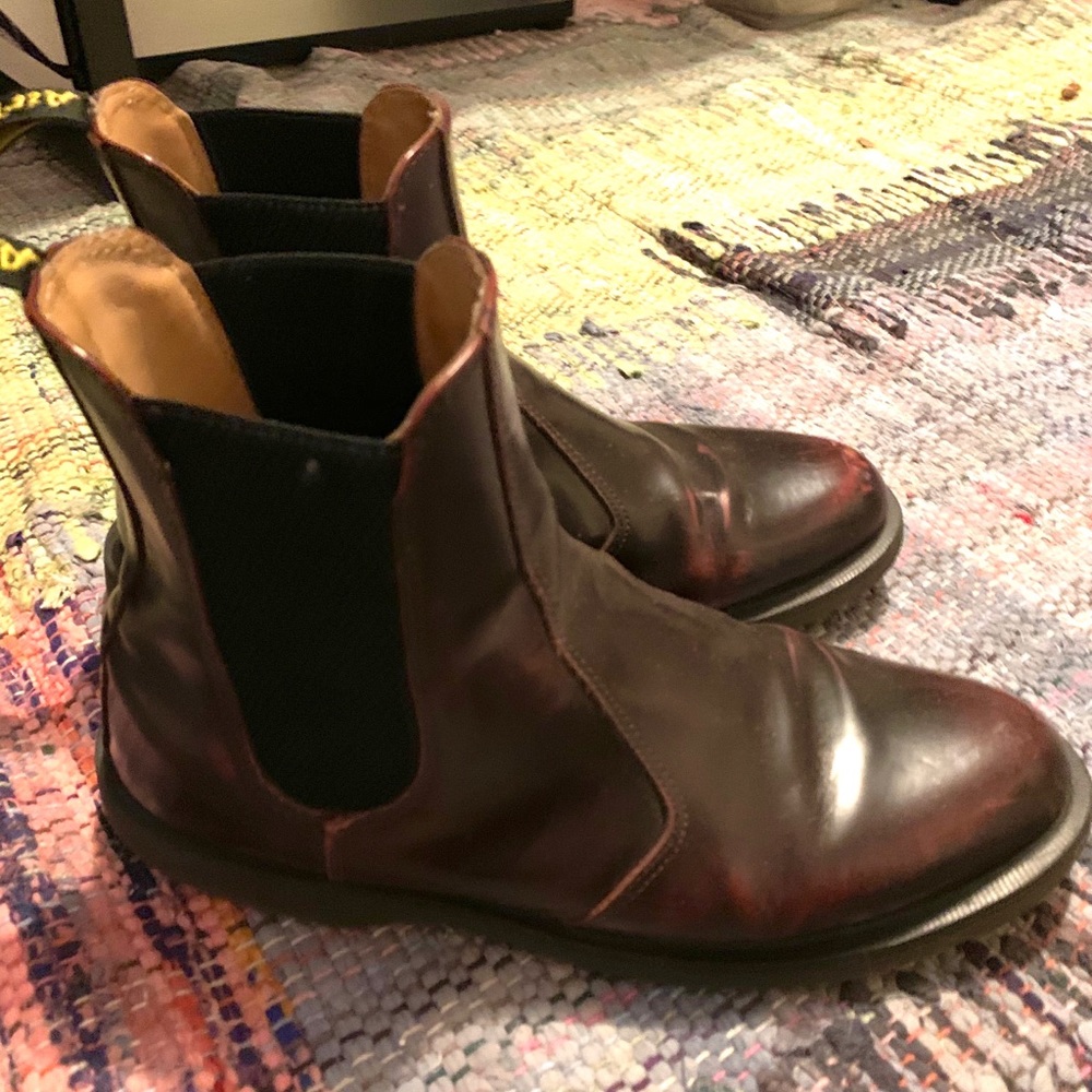 Dr. Martens Cherry Flora Leather Chelsea Boots